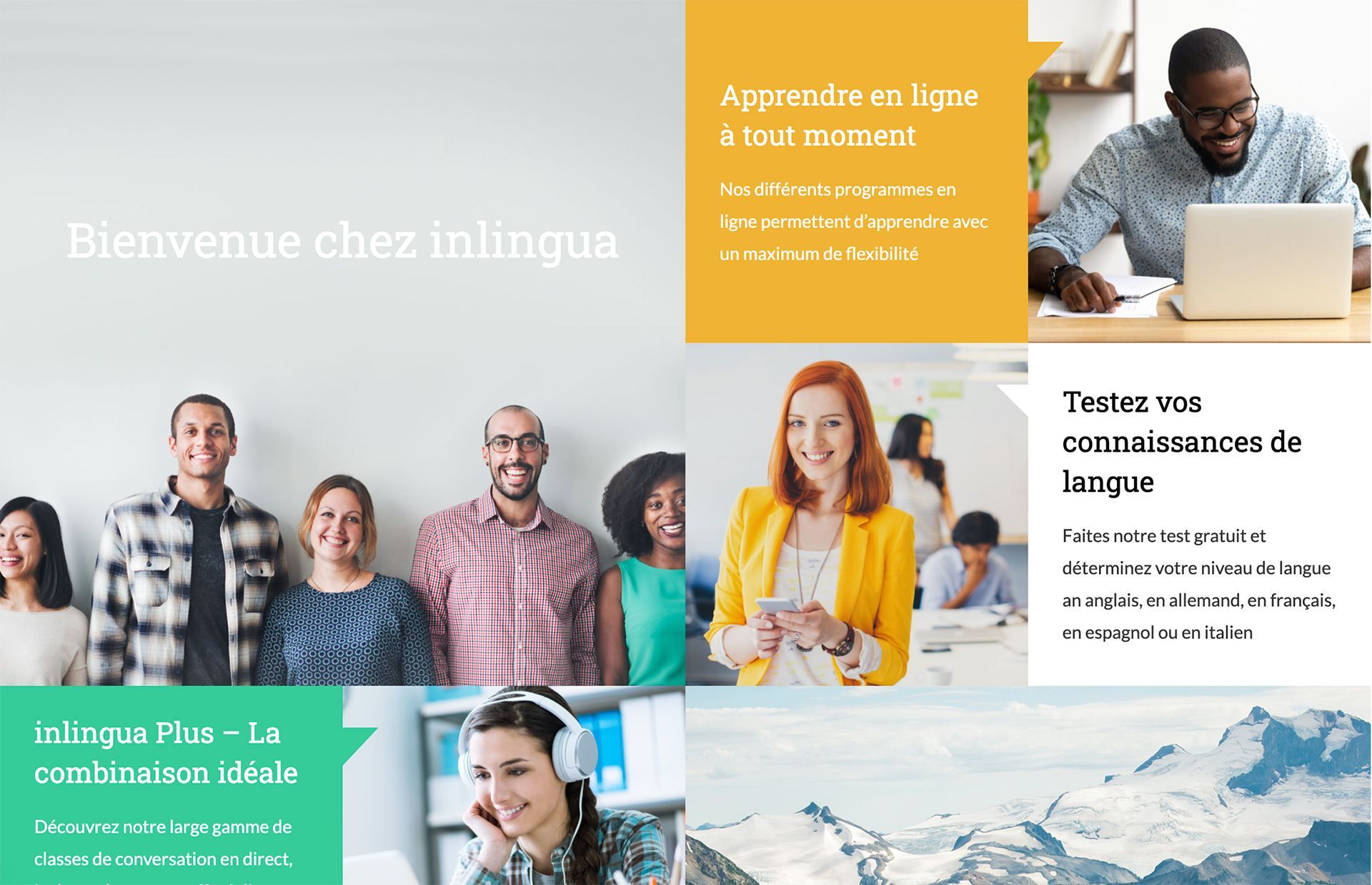 WSI a développé le nouveau site internet et mis en place la nouvelle stratégie digitale d'Inlingua.