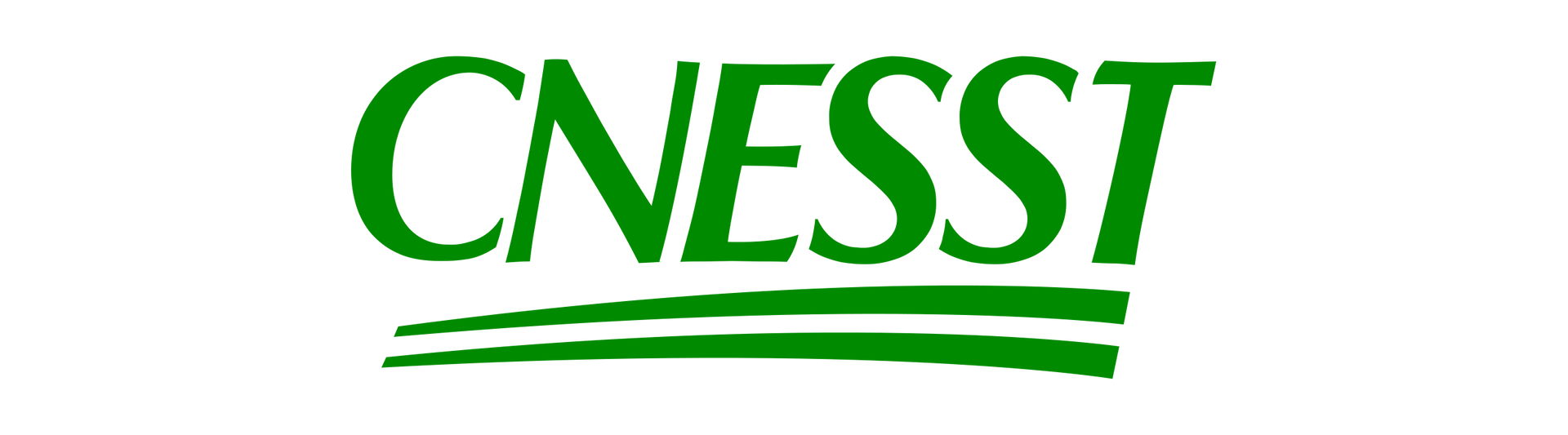 Green CNESST logo.
