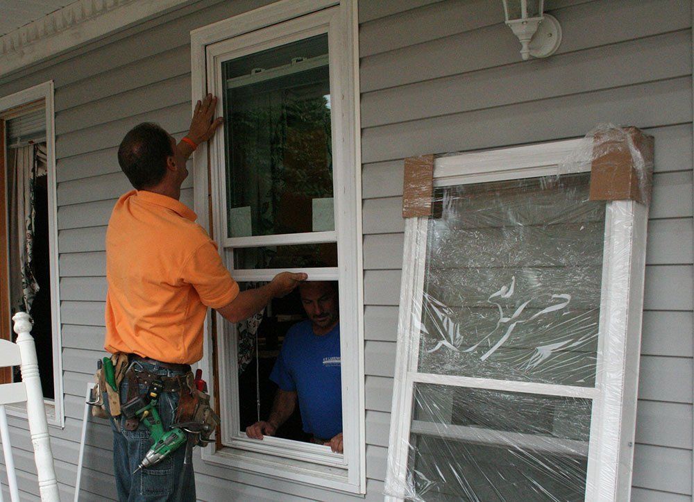 Vinyl Windows Of Residential House — Concord, NC — B.W. Larrimore Construction