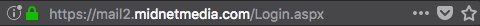 Green lock icon next to a website address in a browser bar.
