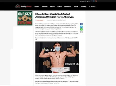 Boxing Scene - Eduardo Baez Upsets Undefeated Armenian Olympian Narek Abgaryan