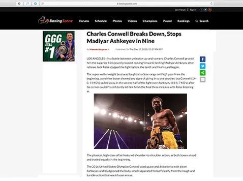 Boxing Scene - Charles Conwell Breaks Down, Stops Madiyar Ashkeyev in Nine