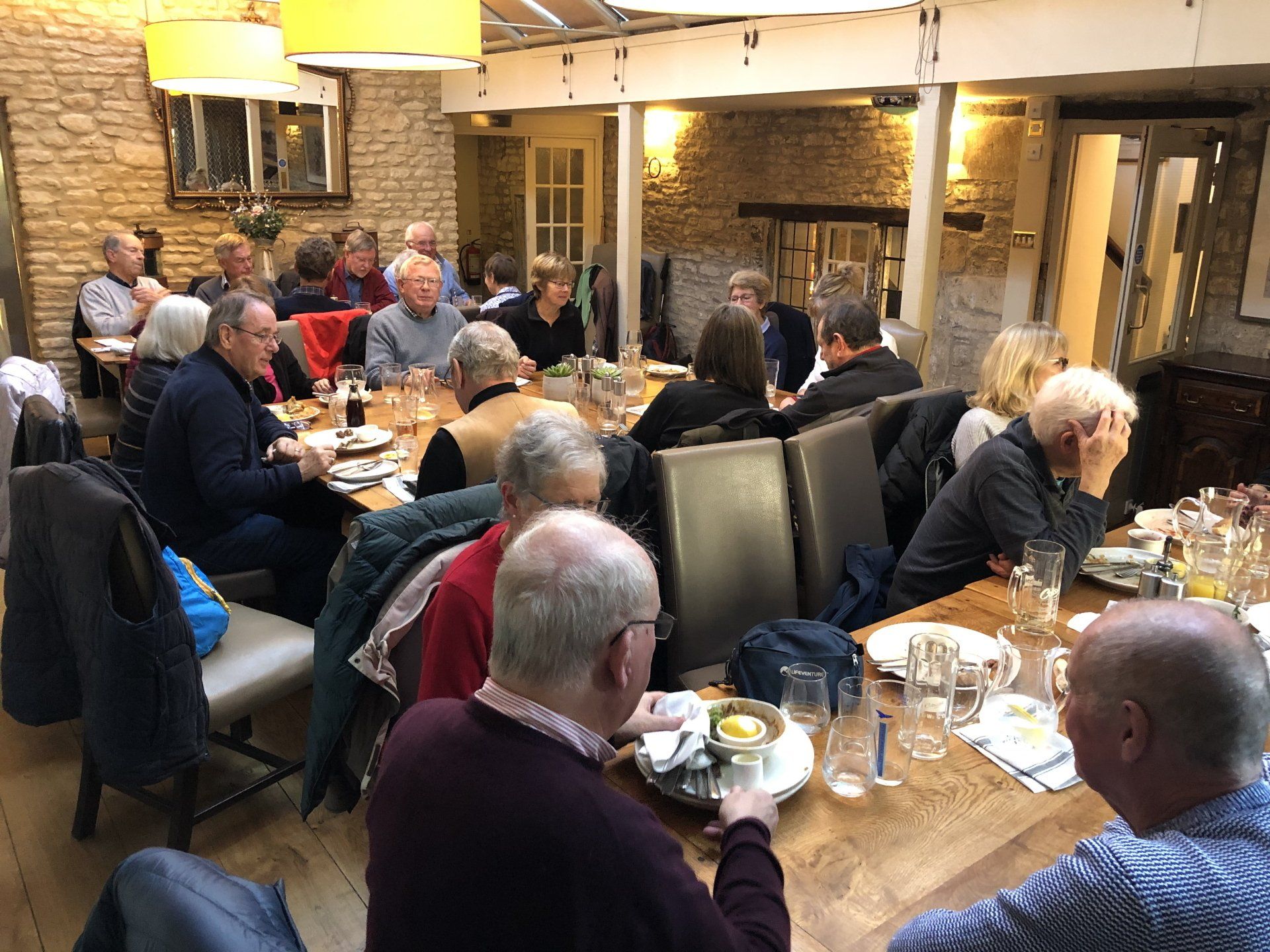 Bristol 1904 Arts - Walkers group Members at lunch