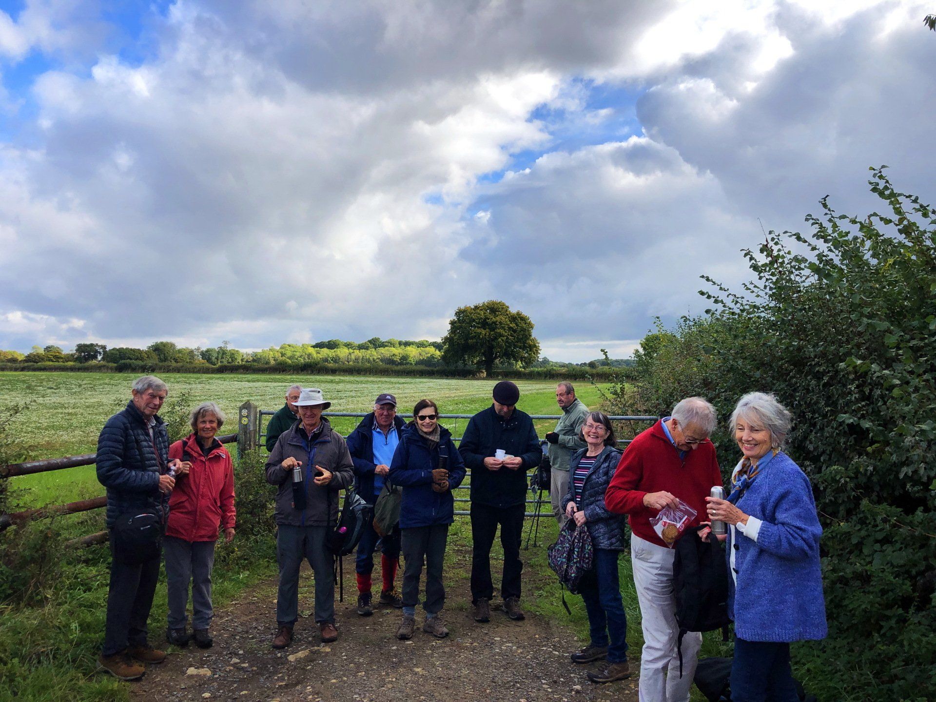 Bristol 1904 Arts - the Walkers Group taking a break for tea/coffee.
