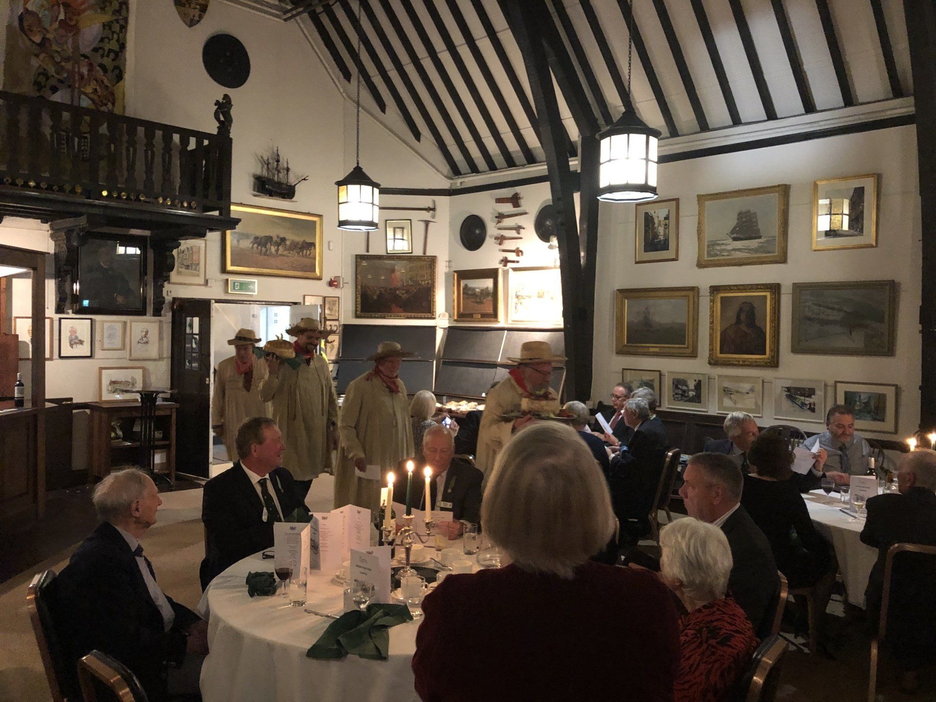 Photo '1904' members enjoying their meal and entertainment at the Society's Green Feather Supper.