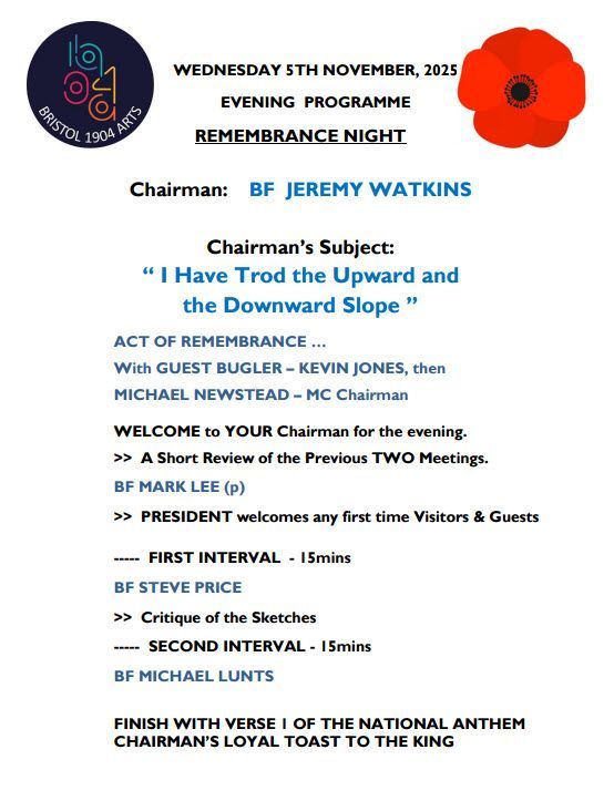 An image of the programme for