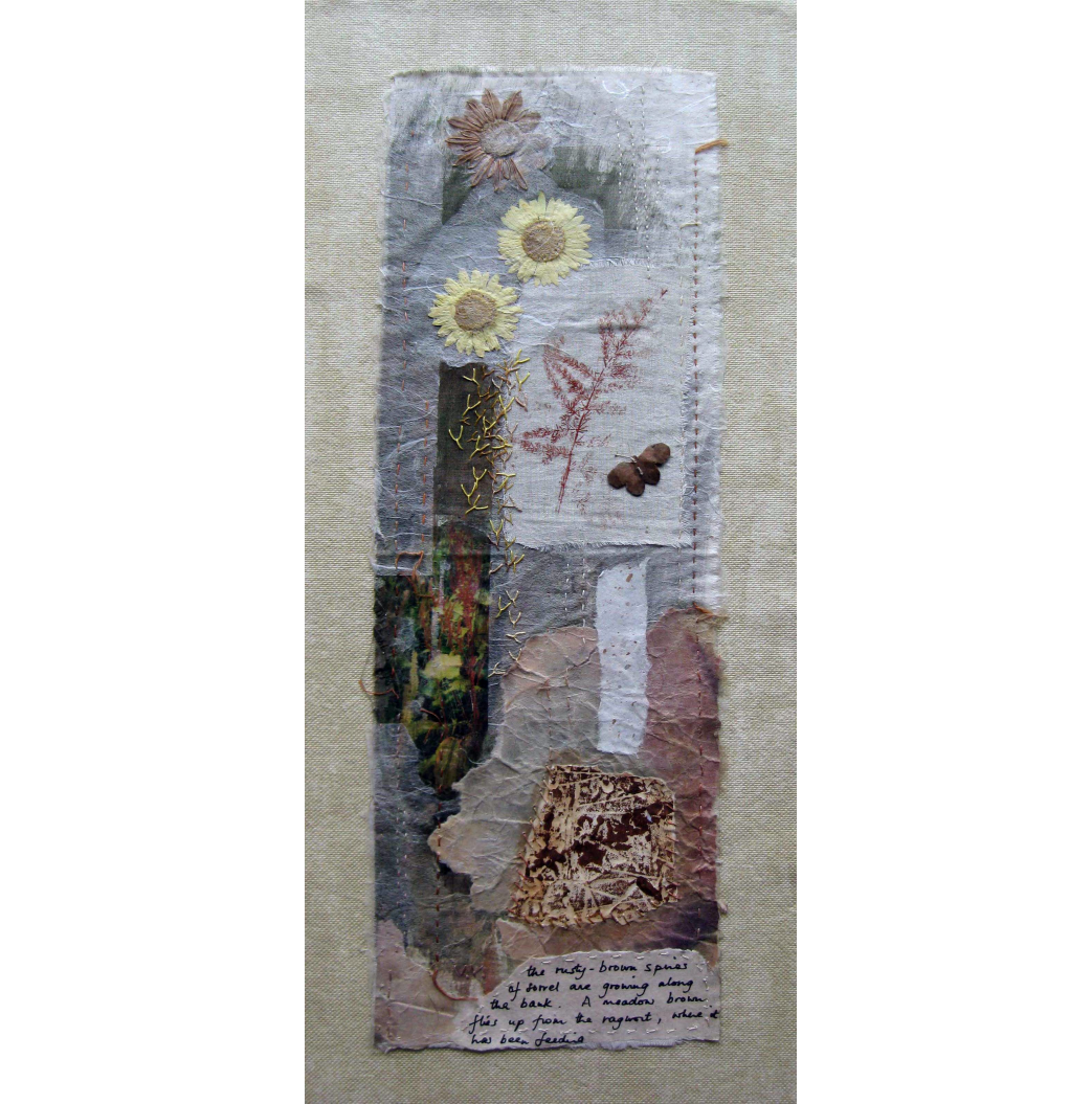 Country Walk - a textile Exhibition framed composition
