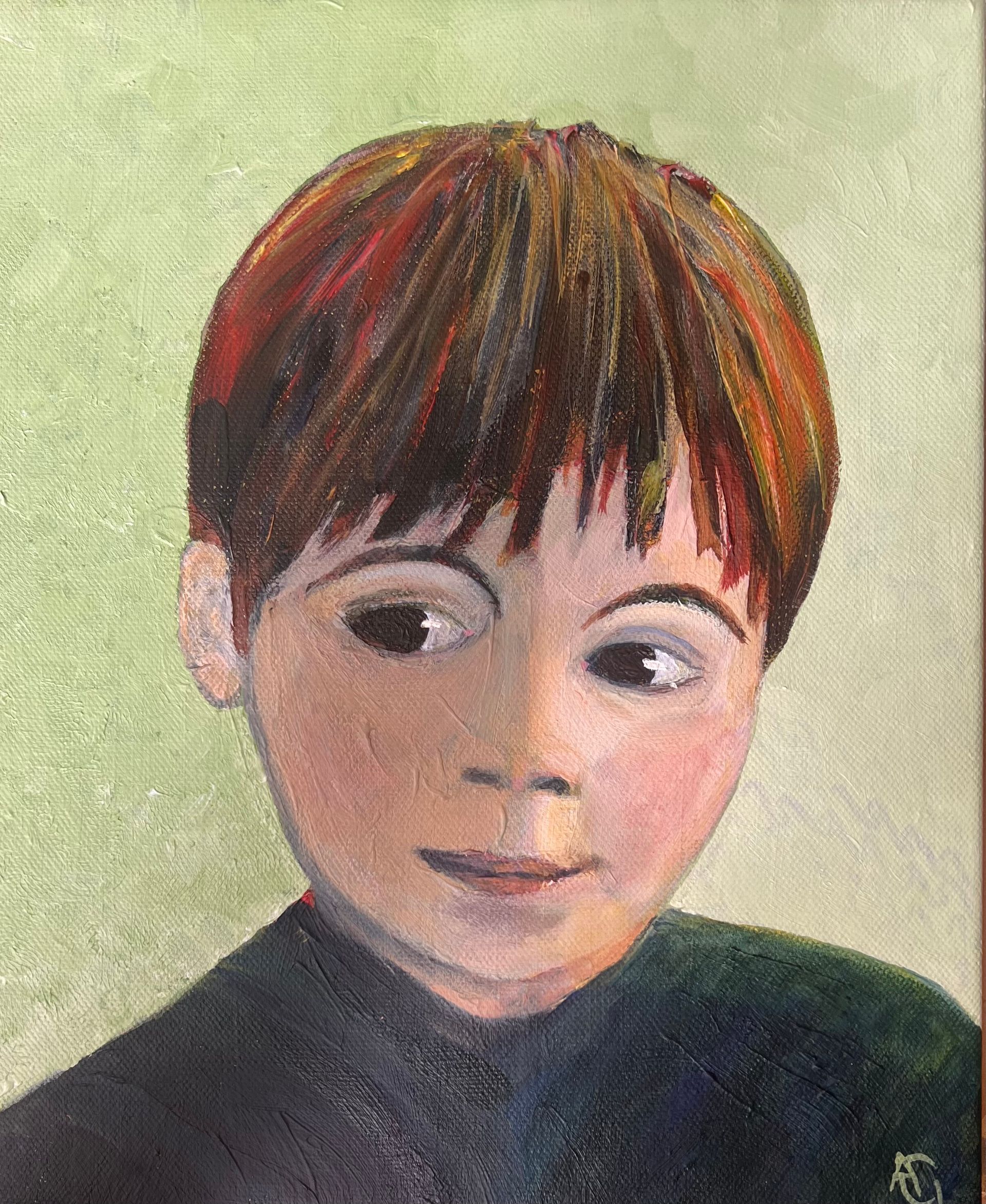A painting by member Annabel Glassby entitled: Echo of Innocence