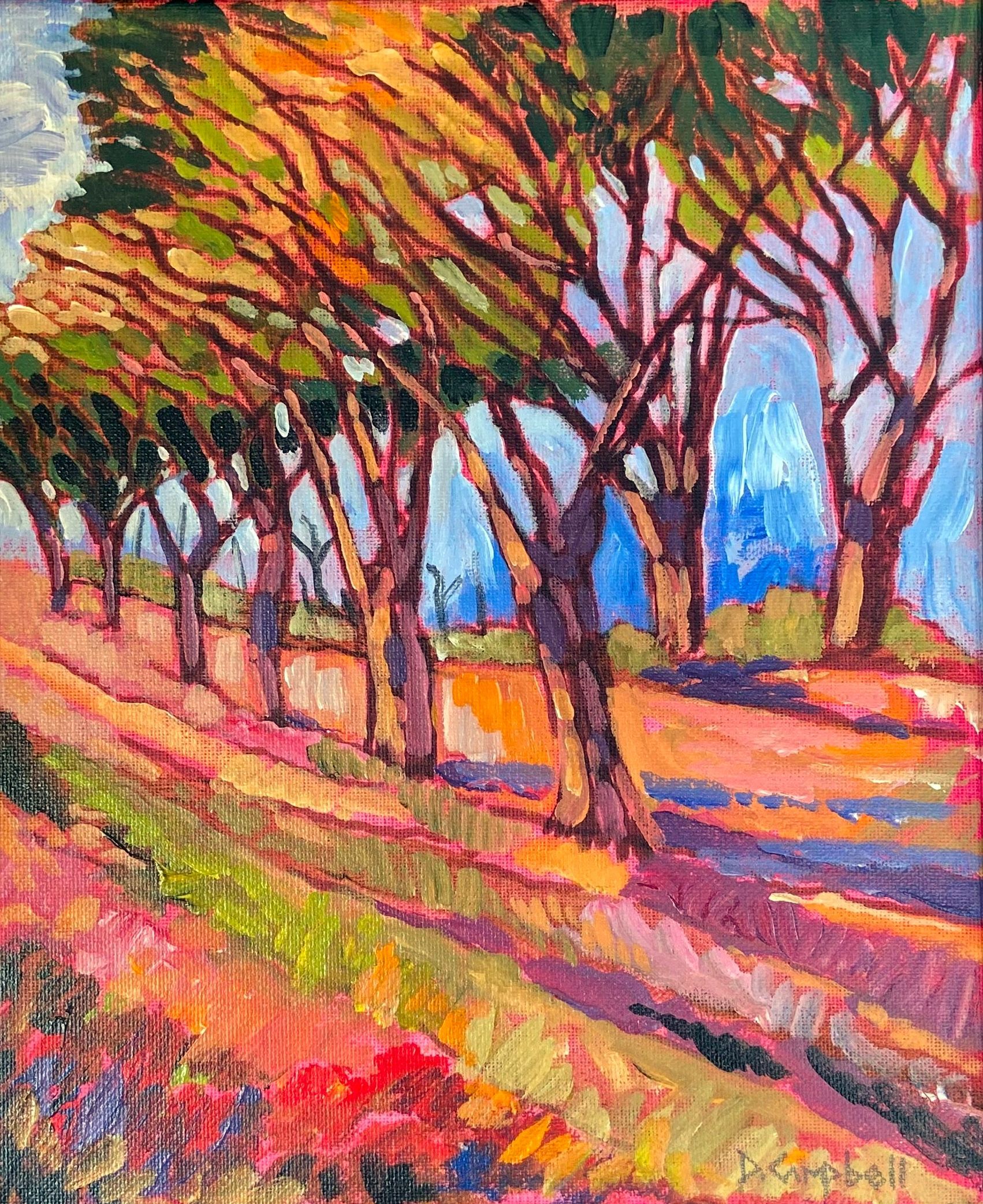 A painting by member Denis Campbell entitled: 