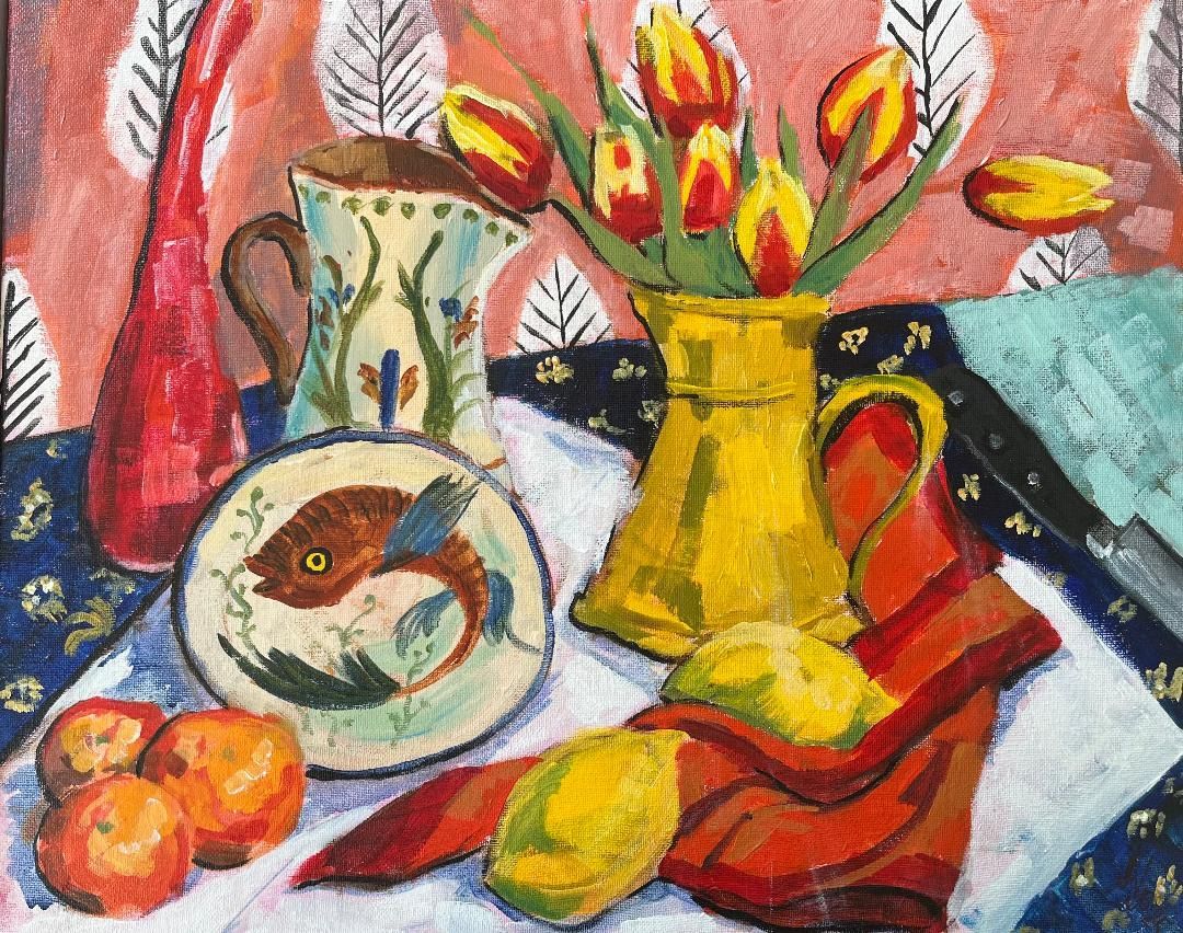 A painting by member Adrian Vye entitled: 