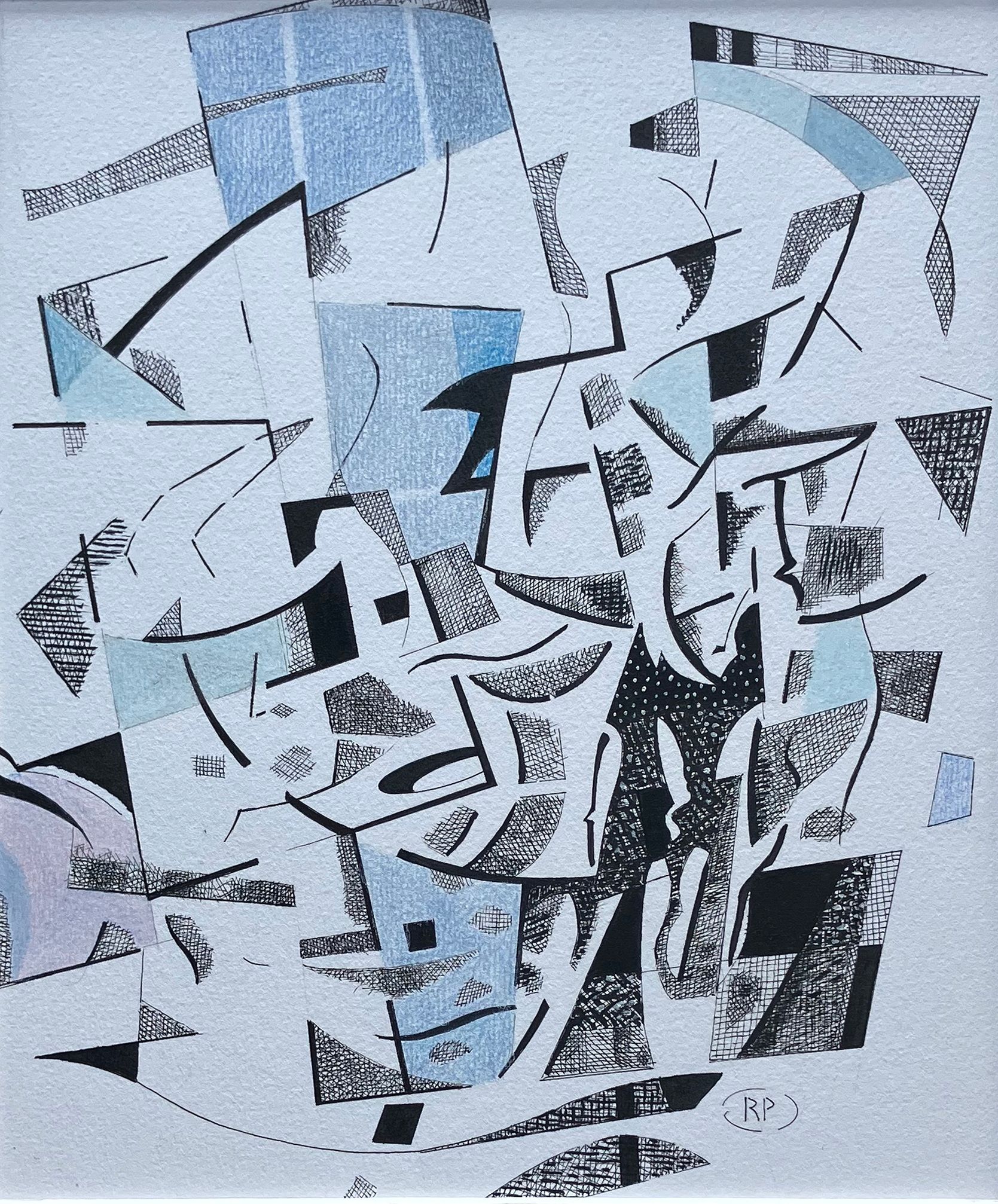 Flight Patterns abstract painting - Exhibition Painting.