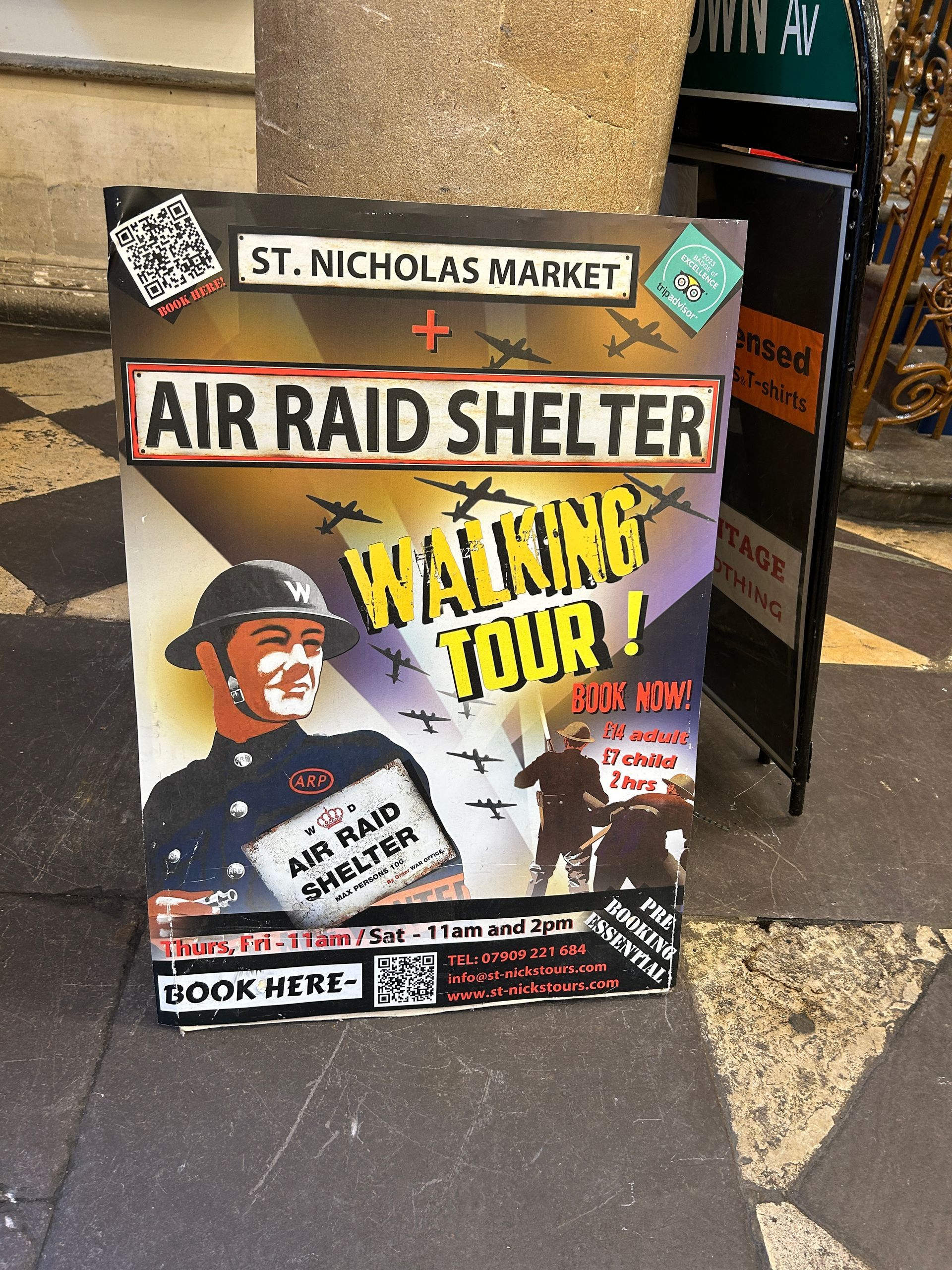 Image of Corn Exchange Air Raid Shelters Bristol -the tour poster.