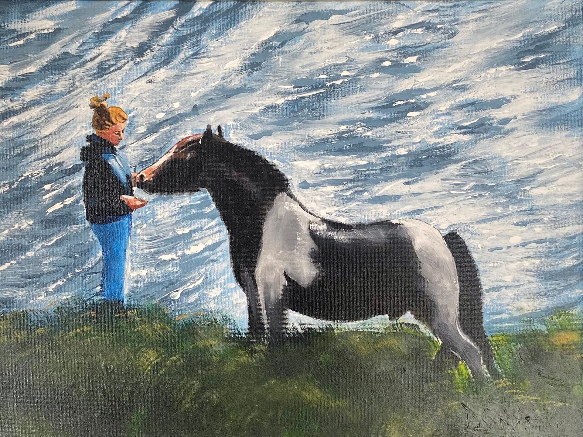 A painting by member Denis Campbell entitled: 