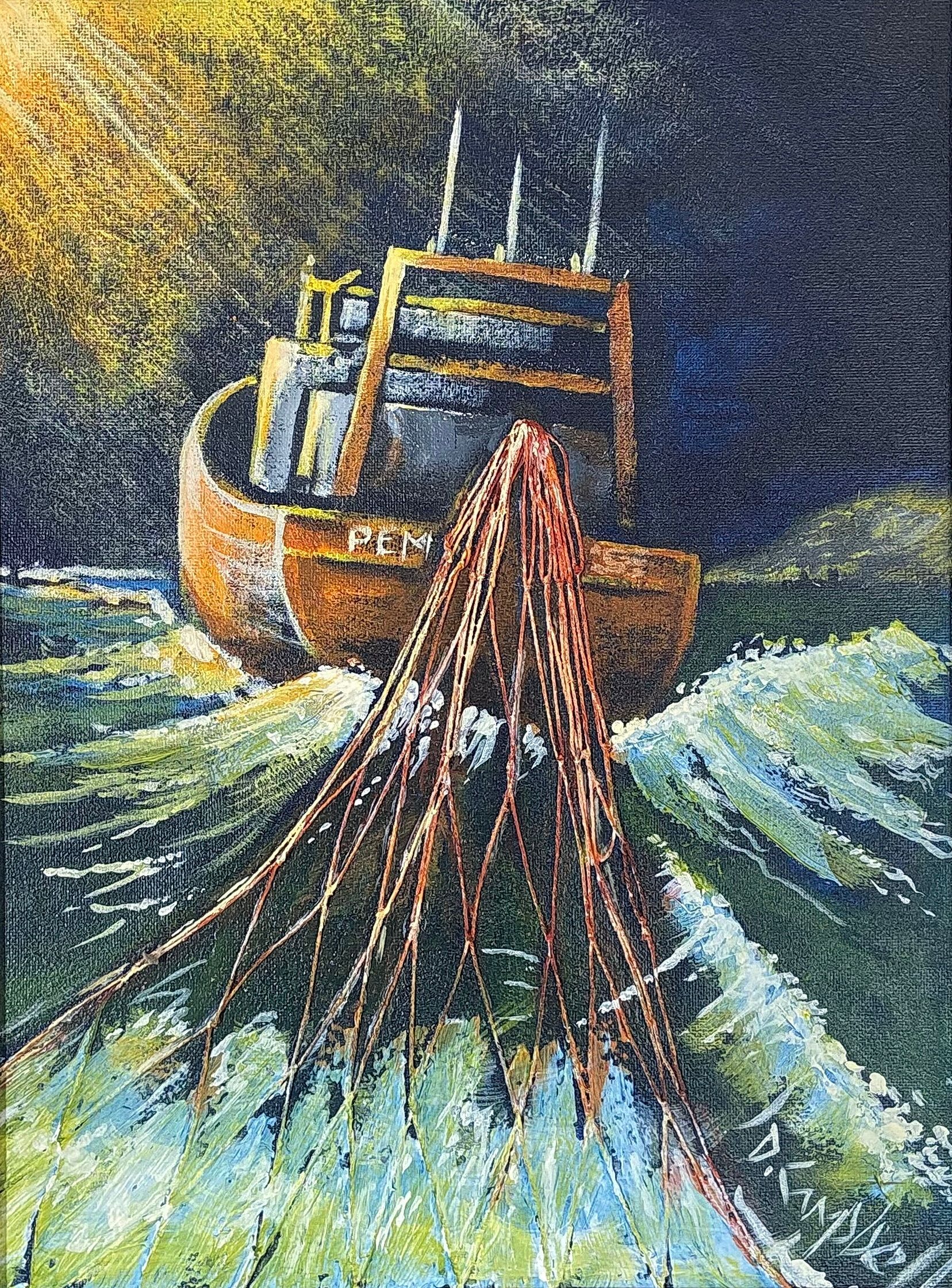 A painting by member Denis Campbell entitled: 