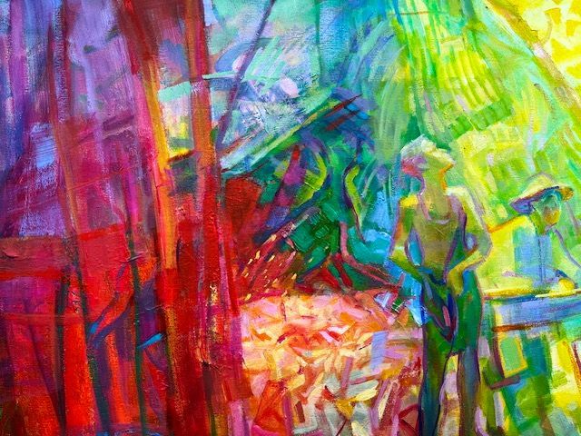 A painting by member Chris Molan entitled: No White Corner!