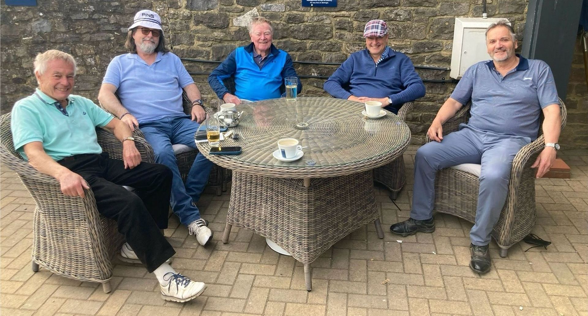 Drinks after the inaugural OH FORE games at Thornbury Golf Club on 8th May 2025