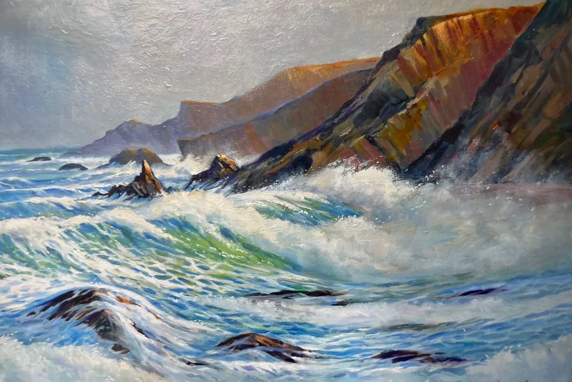 A painting by member Michael Long entitled: 