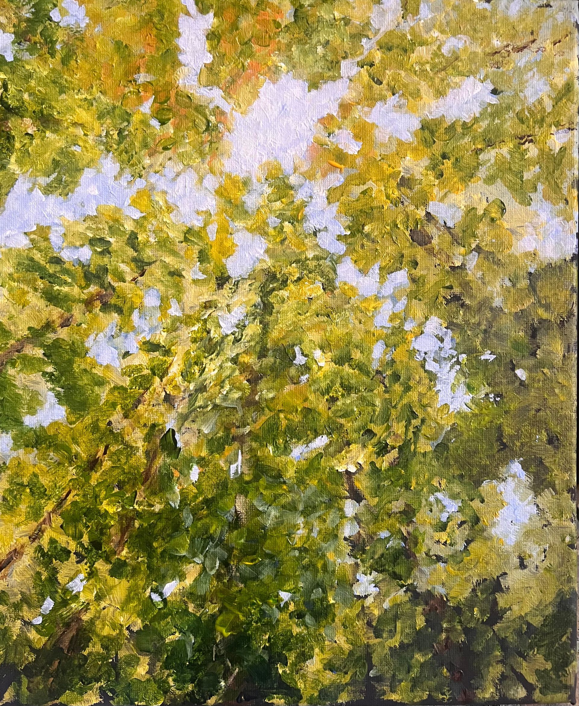 A painting by member Annabel Glassby entitled:  Sky Gazing