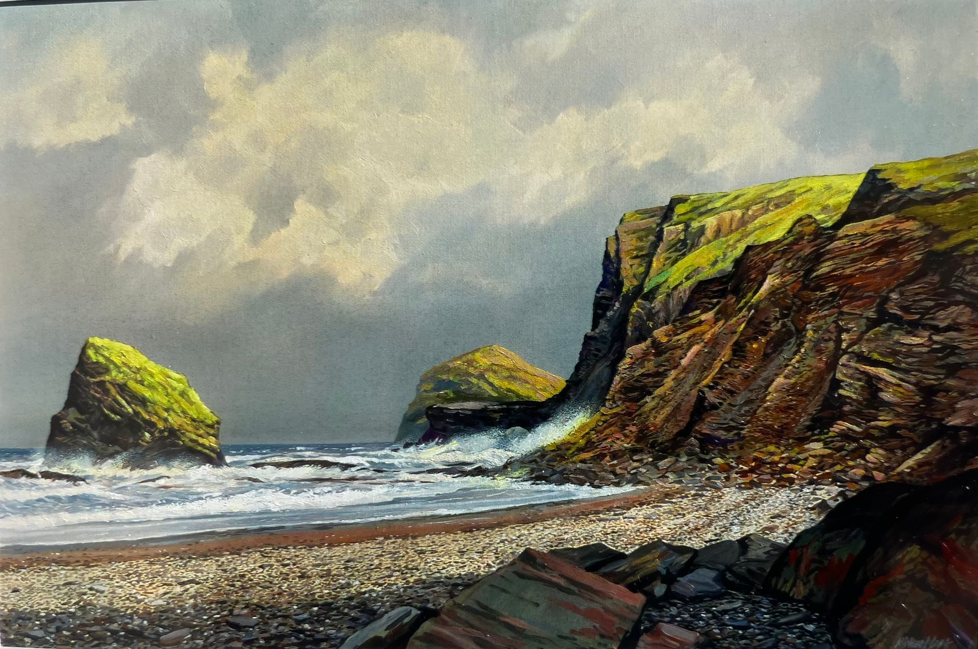 A painting by member Michael Long entitled: 