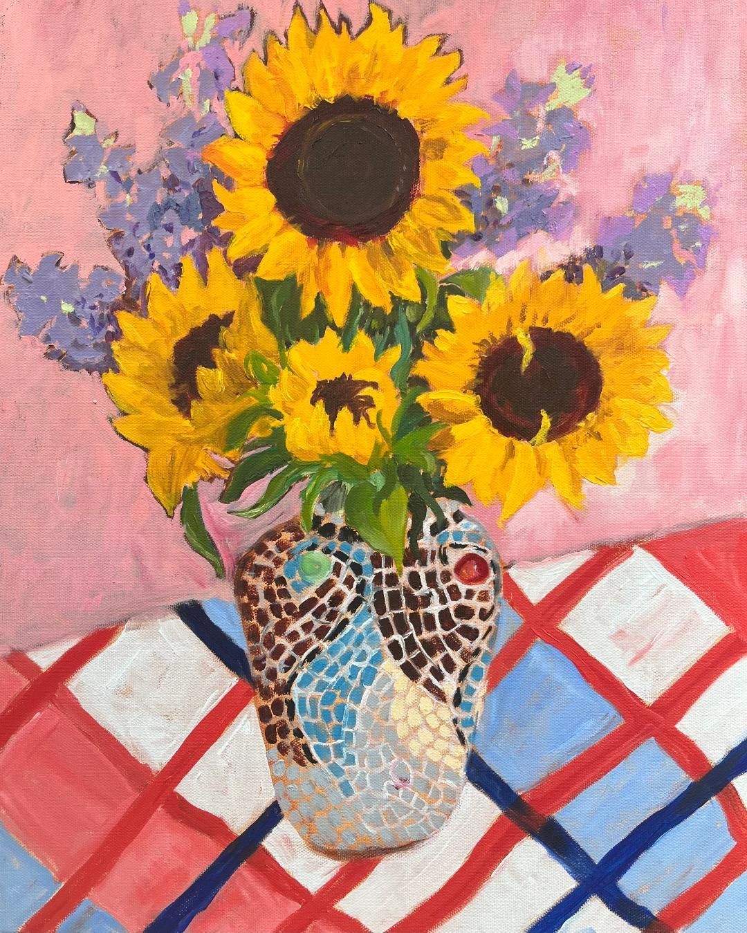 A painting by member Adrian Vye entitled: 