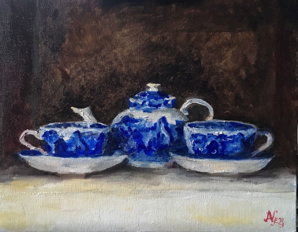 Tea for Two - Still Life Exhibition Painting.