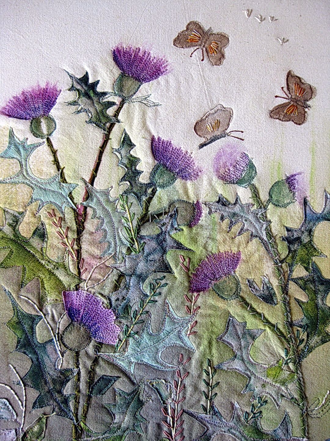 A textile art composition by member Viv Young entitled: 