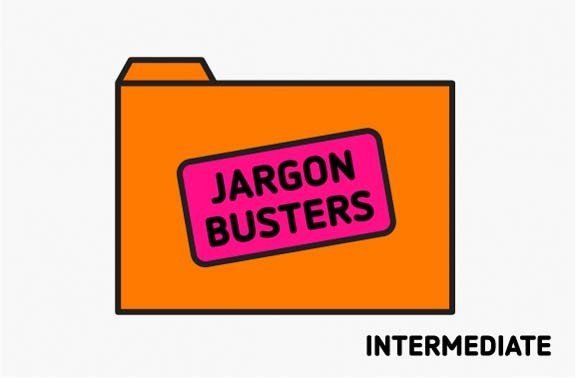 jargon busters folder illustration
