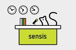 sensis logo at a desk illustration