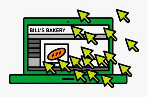 bills bakery web traffic illustration