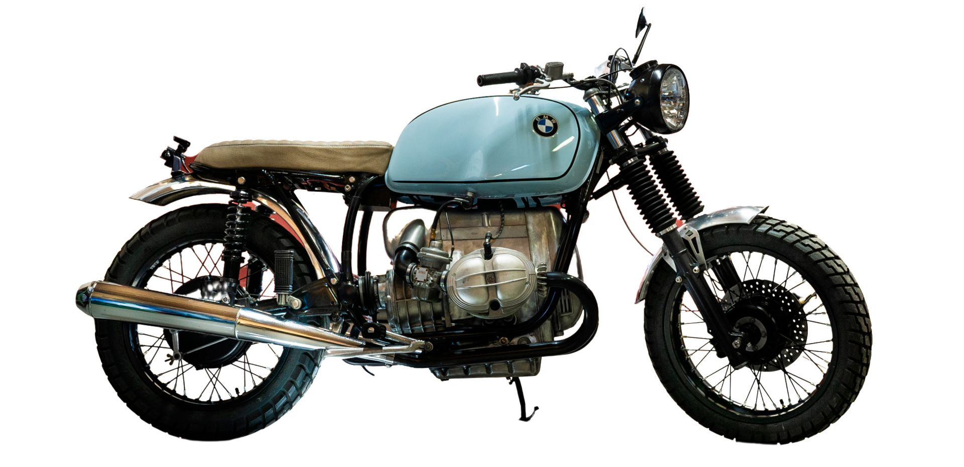 moto bmw - blue lagoon - atelier christian works motorcycle