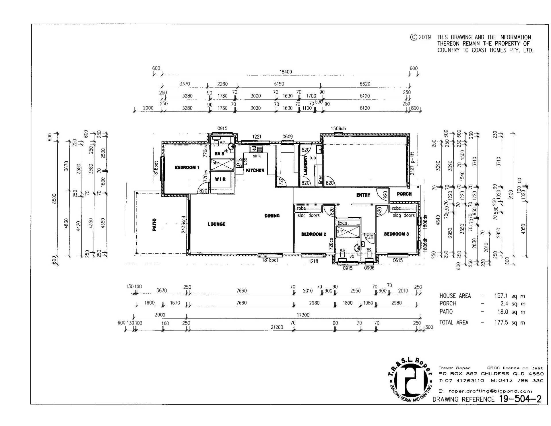 Horizontal House Plan with Large Patio — Country to Coast Homes in Logging Creek Rd, QLD