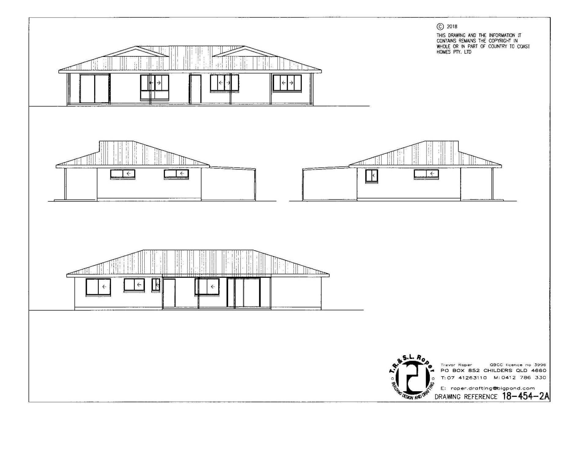 Horizontal House Plan with Few Windows — Country to Coast Homes in Logging Creek Rd, QLD