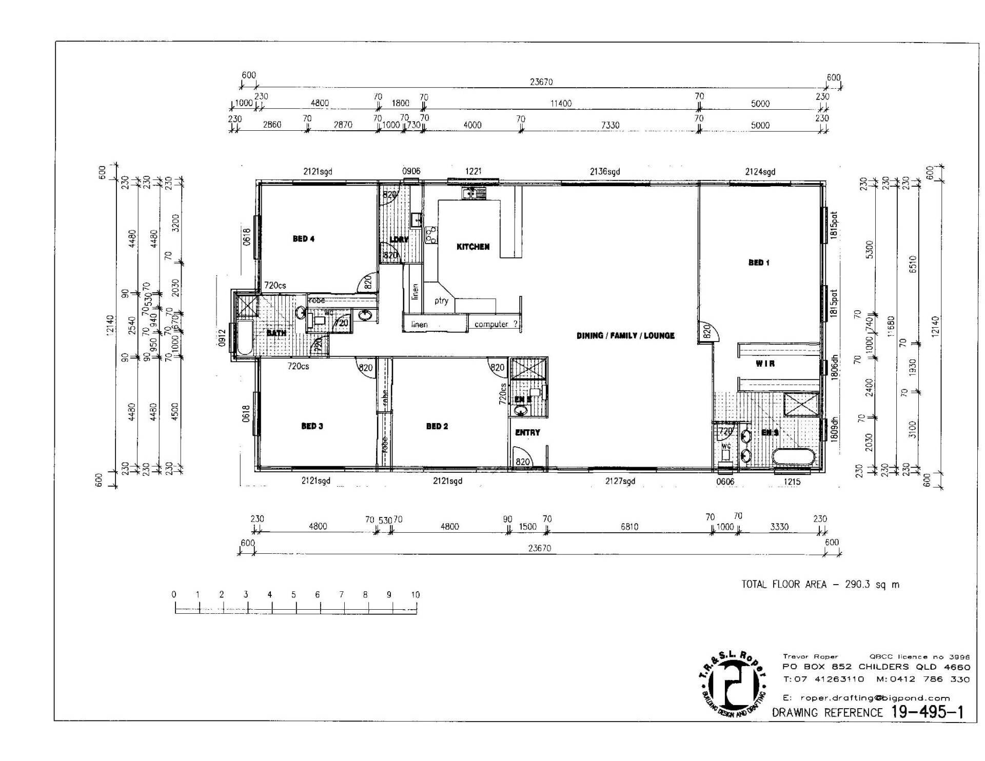 Basic House Plan with Equal Size of Bedrooms — Country to Coast Homes in Logging Creek Rd, QLD