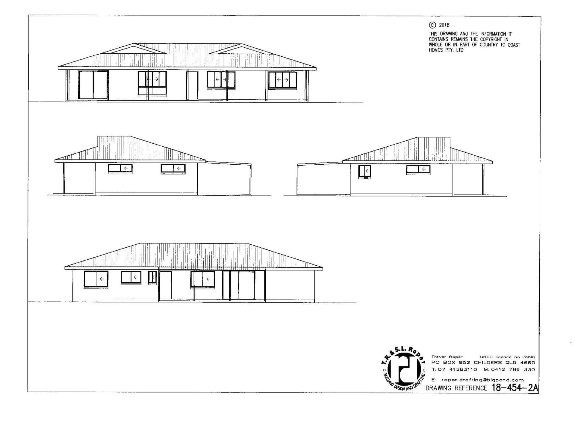 Basic House Plan All Sides — Country to Coast Homes in Logging Creek Rd, QLD