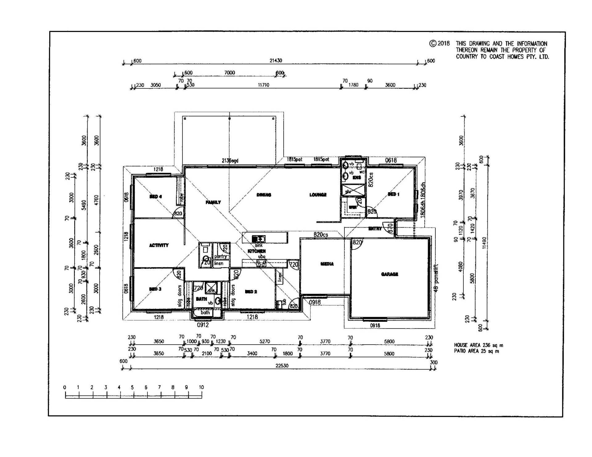 Simple House Plan Horizontal Layout — Country to Coast Homes in Logging Creek Rd, QLD