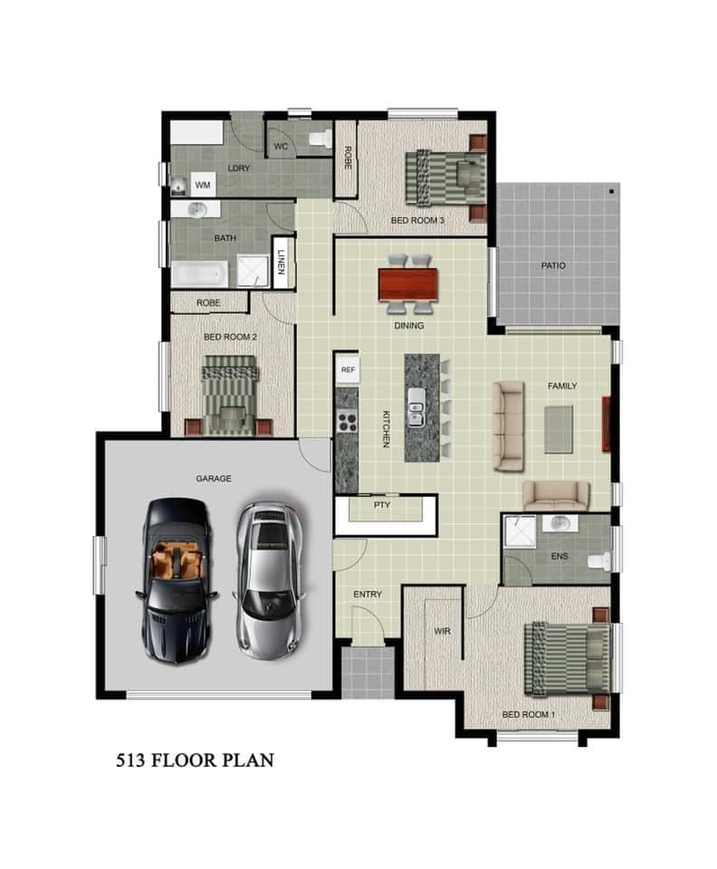 513 Floor Plan — Country to Coast Homes in Logging Creek Rd, QLD