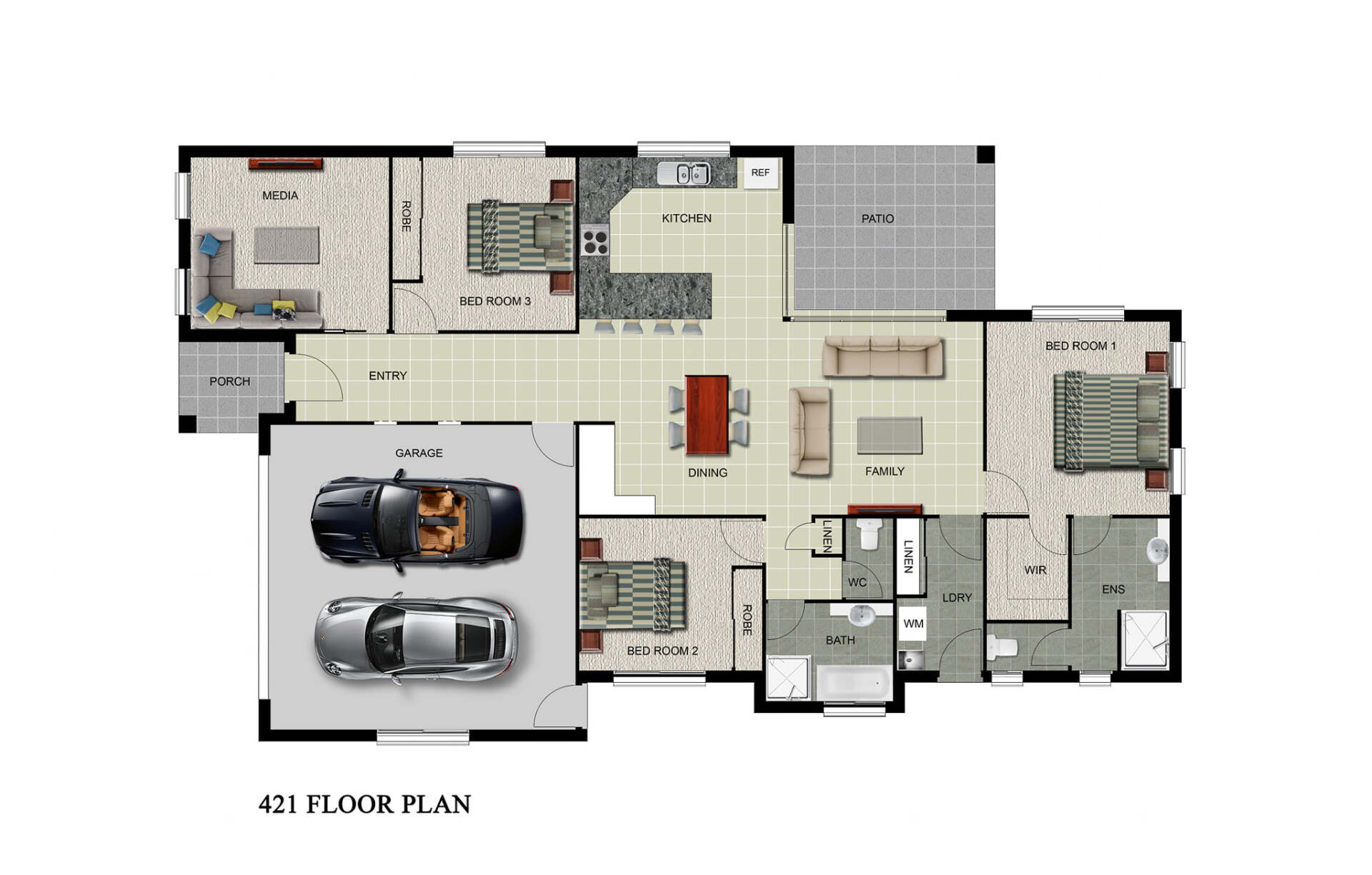 421 Floor Plan — Country to Coast Homes in Logging Creek Rd, QLD