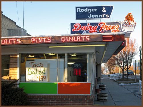 Rodger and jenni 's dairy freez offers taco salad for $ 4.99