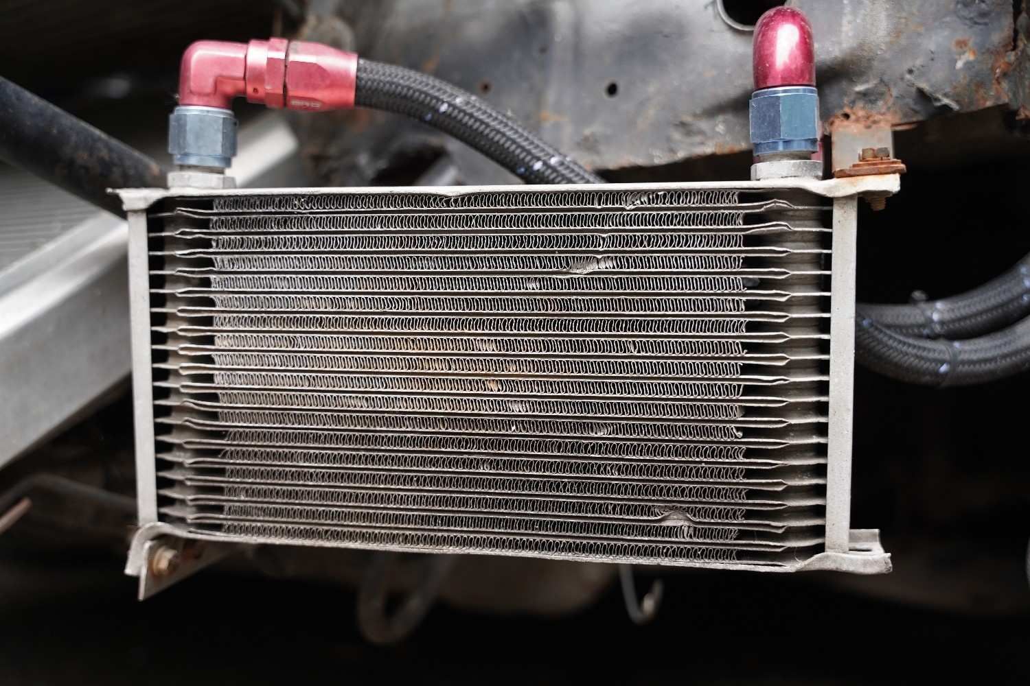 A Close Up of a Radiator on the Side of a Car — Neilsen's Radiator Service in Toowoomba City, QLD
