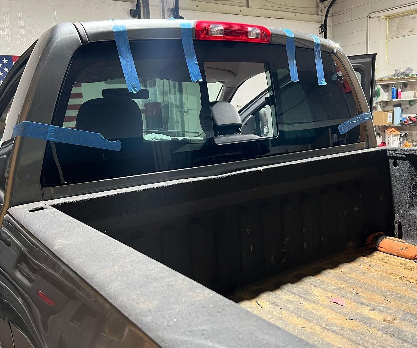 Rear Glass Replacement on a Pick-Up Truck Near Winston-Salem, NC