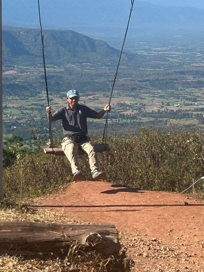 Person on a swing