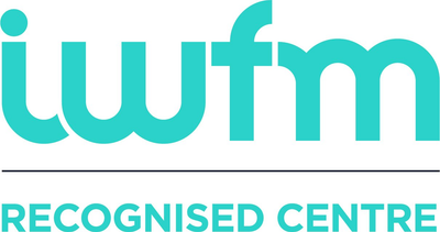 The logo for the iwfm recognised centre is green and white.