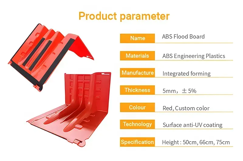 A red flood board is sitting on top of a white table.