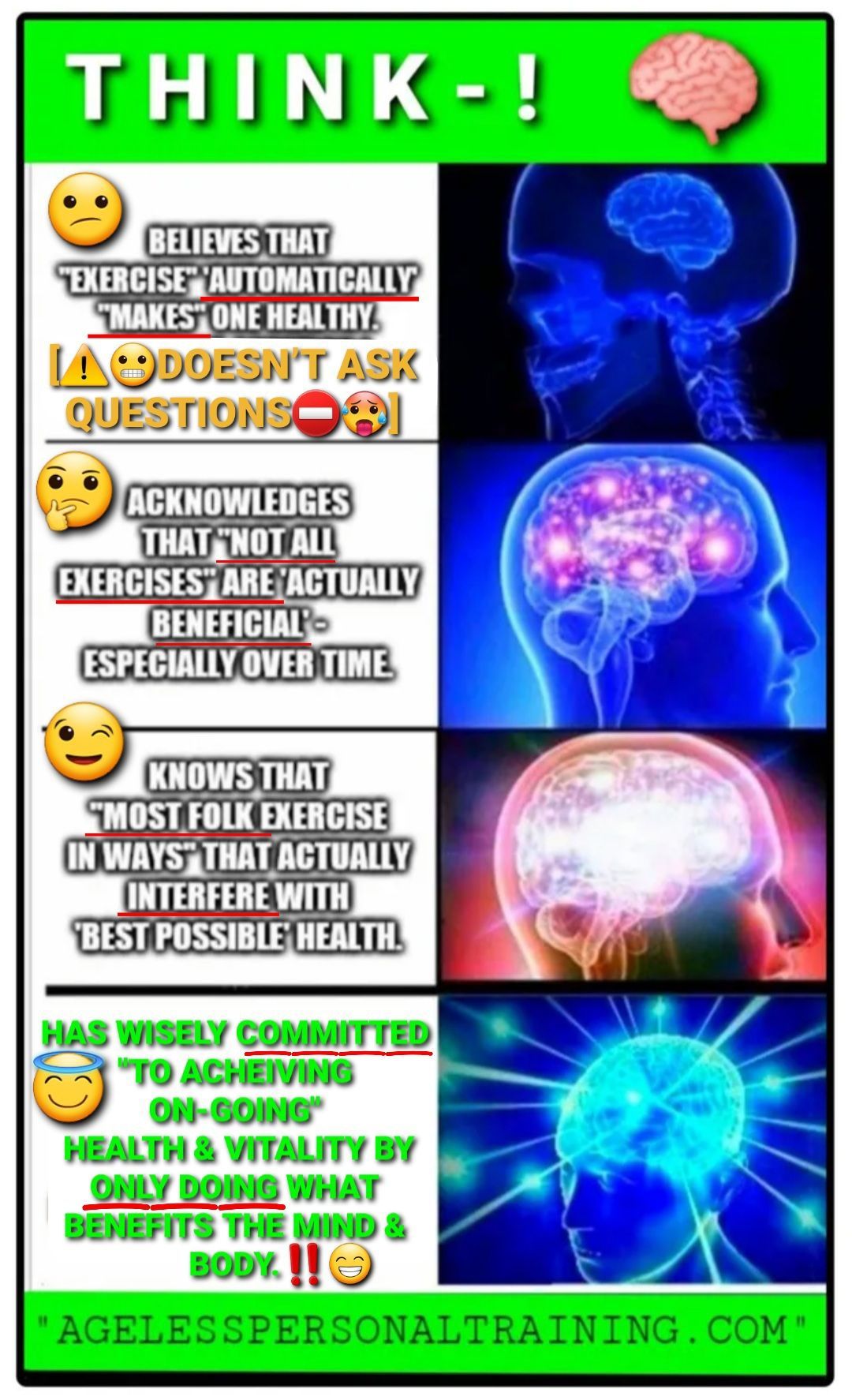 A poster with a brain and a smiley face on it.