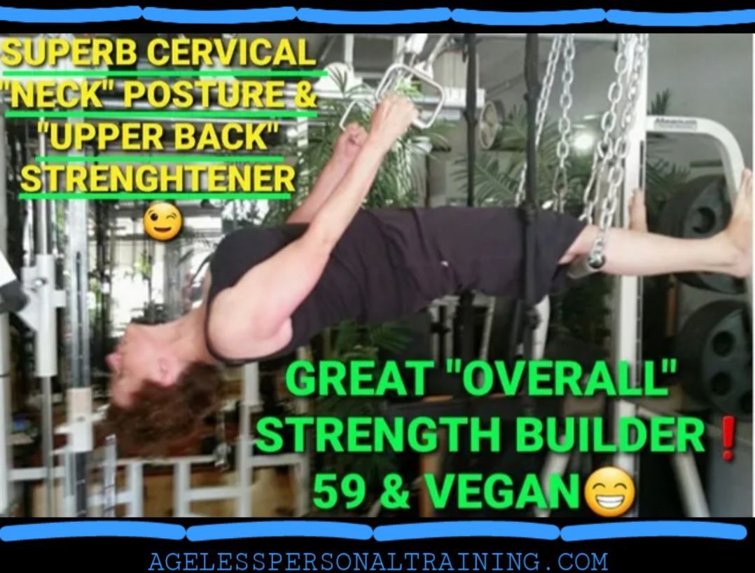 A woman is doing a strength exercise in a gym