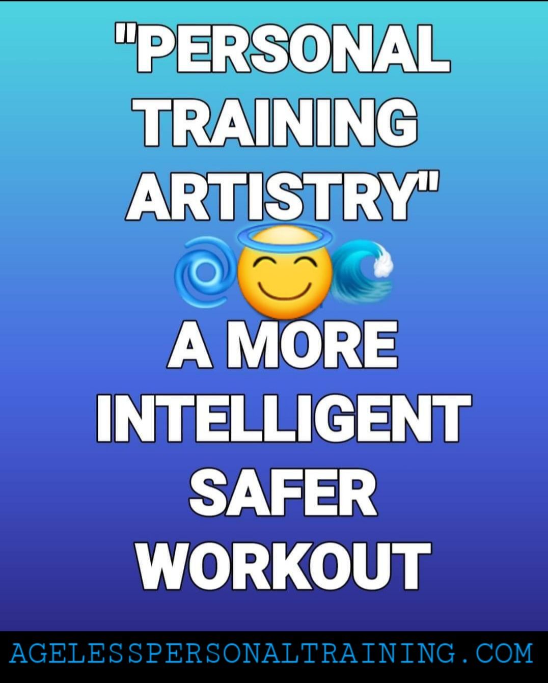 A poster that says personal training artistry a more intelligent safer workout