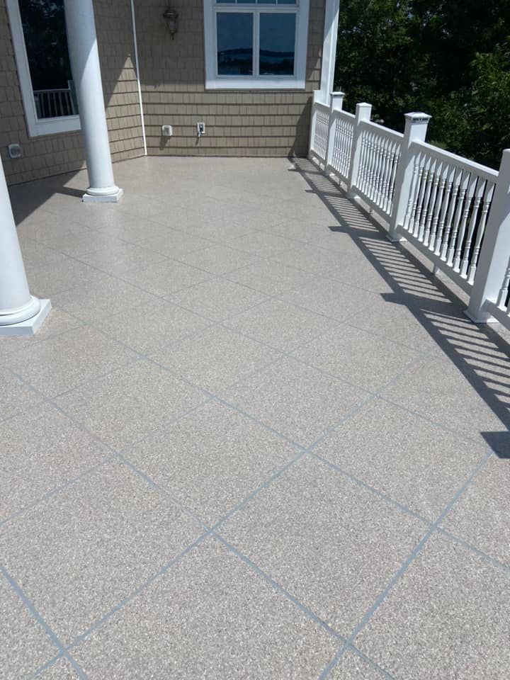 After Tile Installation – Morehead City, NC – Platinum Decorative Concrete Coatings