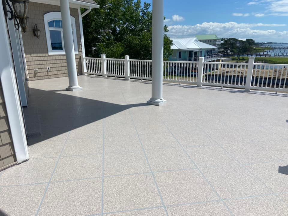 Patio Tiles – Morehead City, NC – Platinum Decorative Concrete Coatings