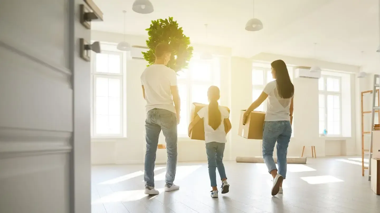 A family is moving into a new house.