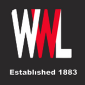a logo for WWL established in 1883 on a black background .